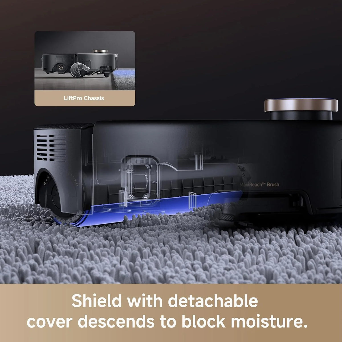 MOVA Z60 Ultra Roller Complete Robot Vacuum and Mop, 28,000Pa Suction, Roller Real-Time Flutting Self-Washing, Auto Carpet Shield, Extendable for Edge Cleaning, Anti-tangle DuoBrush