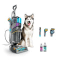Shark CarpetXpert 2-in-1 Upright Deep Carpet Corded Vacuum, with HairPro StainStriker Technology, Built-in Spot & Stain Eliminator, with 12oz Deep Clean Pro and 16oz Oxy Multiplier, EX300 Gray