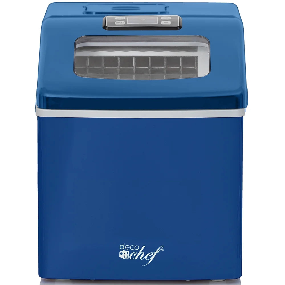 Deco Chef Countertop Portable Ice Maker 40 lb/Day Blue with Extended Warranty