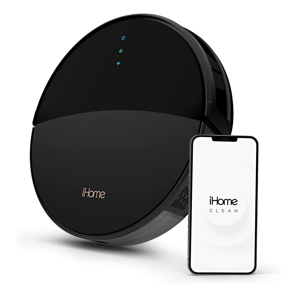 iHome iHRV1-BLK AutoVac Eclipse Robot Self Charging Vacuum Cleaner, Black
