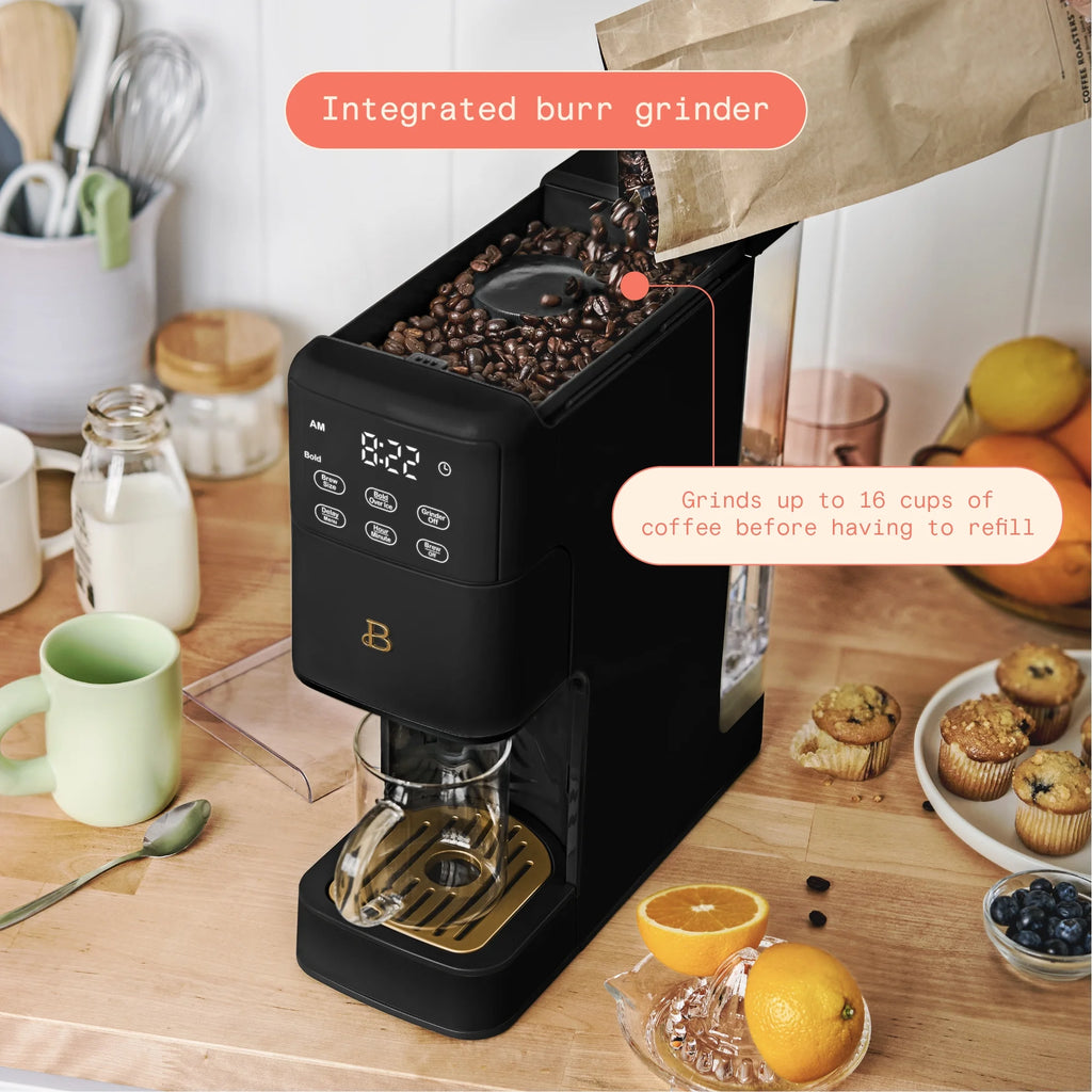 Beautiful Perfect Grind�?Programmable Single Serve Coffee Maker, White Icing by Drew Barrymore