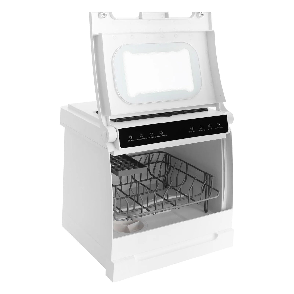 User-Friendly Dishwasher, Touchscreen Control with Visual Window, Top-Load Design with Sunken Handle, Easy for Elderly Users
