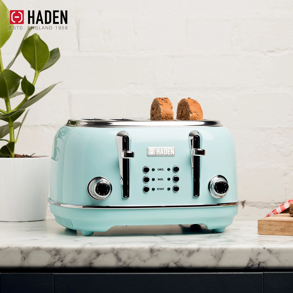 Haden Heritage 1500 1.7 Electric Kettle, Matte Black Finish with Copper Accents