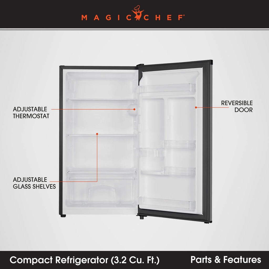 Magic Chef 3.2 cu. ft. Refrigerator in Black