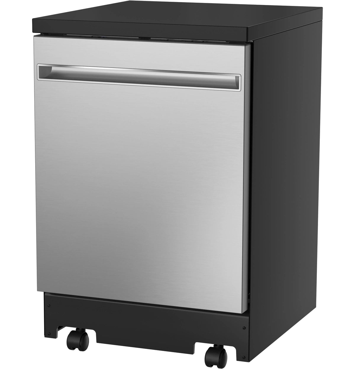 Ge Gpt225ssl 24" Wide 12 Place Setting Portable Top Control Dishwasher - Stainless Steel