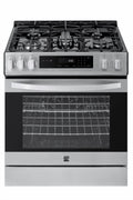 Kenmore 5.6 Cu. Ft. Front-Control 5 Burner Gas Range with Oven, Storage Drawer, Large Window, Dishwasher Safe Cast Iron Grates