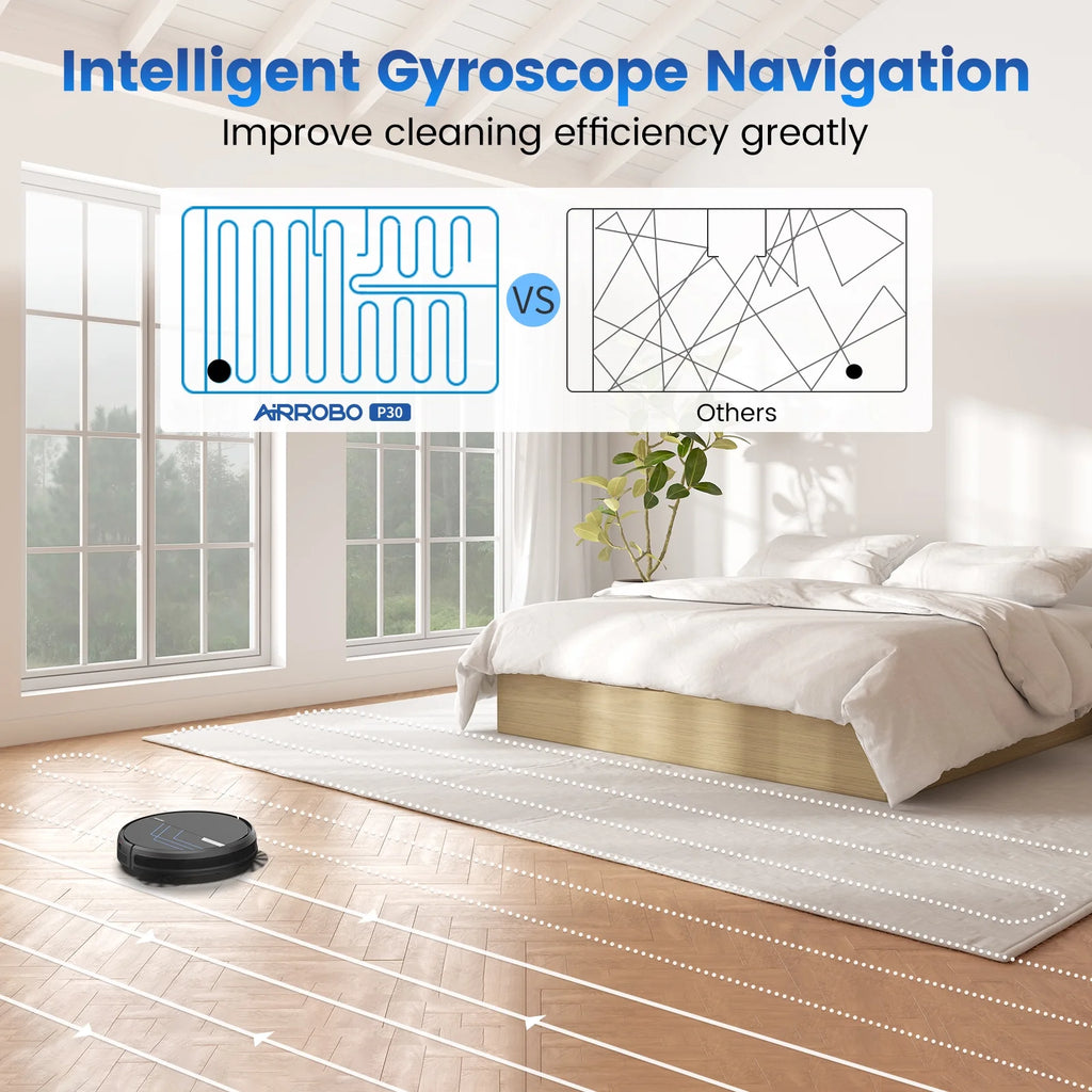 AIRROBO P30  3 in 1 Robot Vacuum and Mop Cleaner with App Control,2 in 1 Tank for Pet Hair,Home Mapping