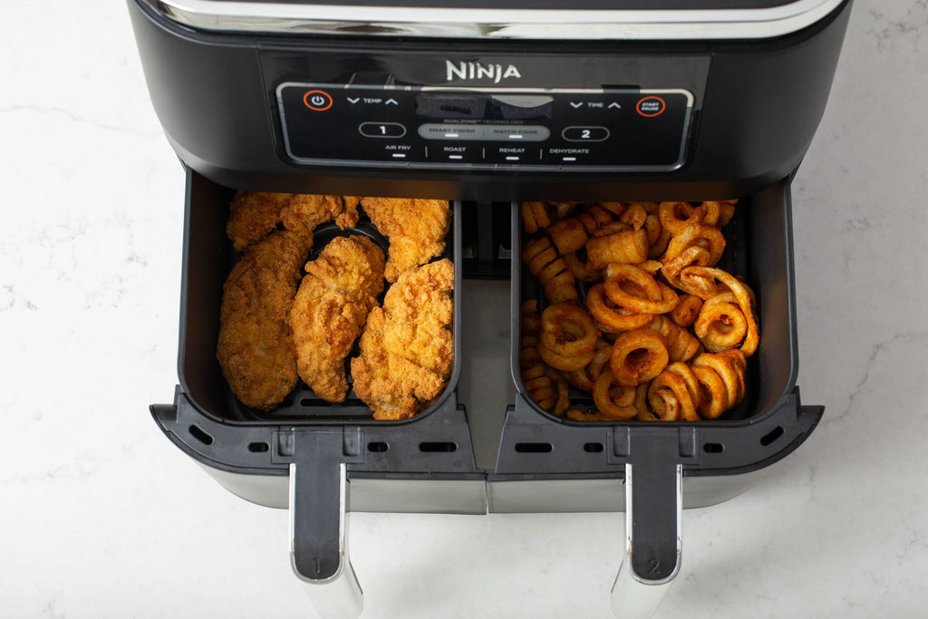 Restored Ninja? Foodi? DZ100 4in1, 8qt., 2Basket Air Fryer with DualZone? Technology (Refurbished)