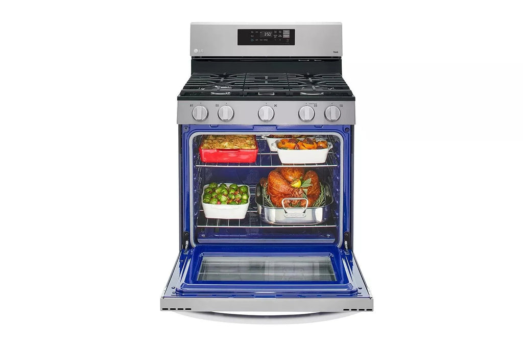 LG LRGL5821S 5.8 Cu.Ft. Freestanding Gas Range with EasyClean and WideView Window - Stainless Steel