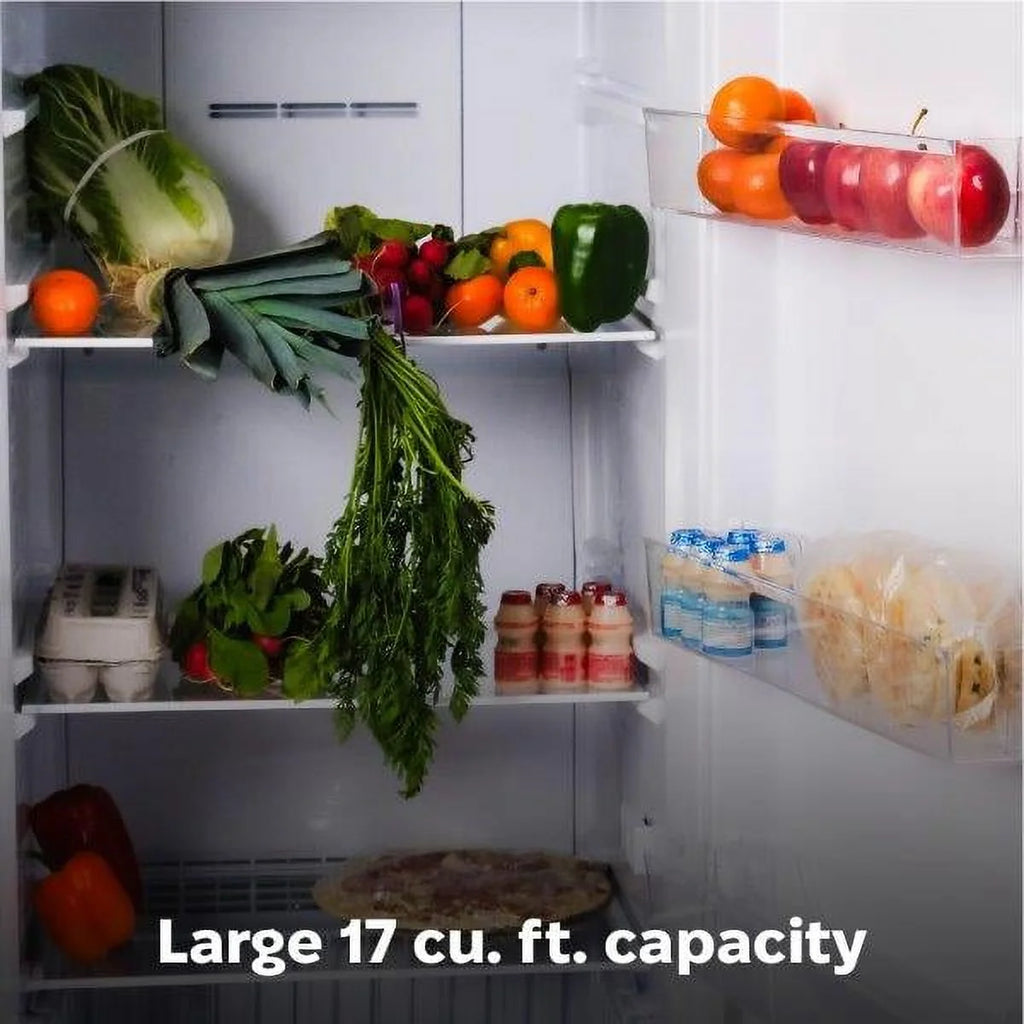 Hamilton Beach 17 cu. ft. Convertible Freezer Refrigerator, Upright Fridge Freezer with Electronic Temperature Control, Energy Efficient White Convertible Fridge - HBFRF1798, White