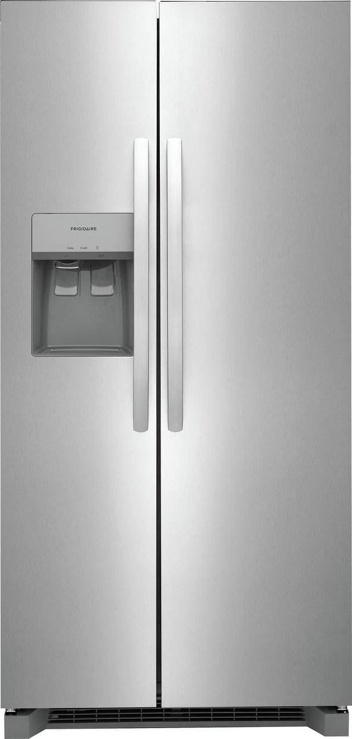 Frigidaire FRSS2323AS 22 Cu. Ft. 33" Standard-Depth Side by Side Refrigerator, Stainless Steel