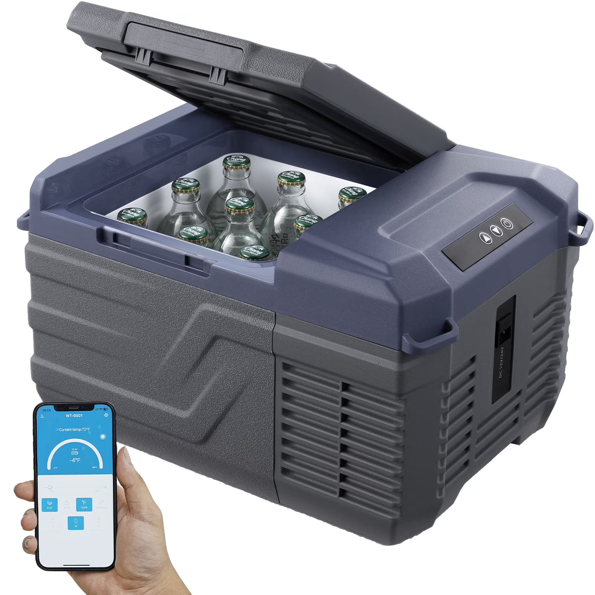 XYTREWPortable Car Refrigerator Cooler Freezer Compressor 9 L Single Zone for Car Home �?9  Single temperature zone compressor refrigeration car refrigerator, portable refrigeration and freezing