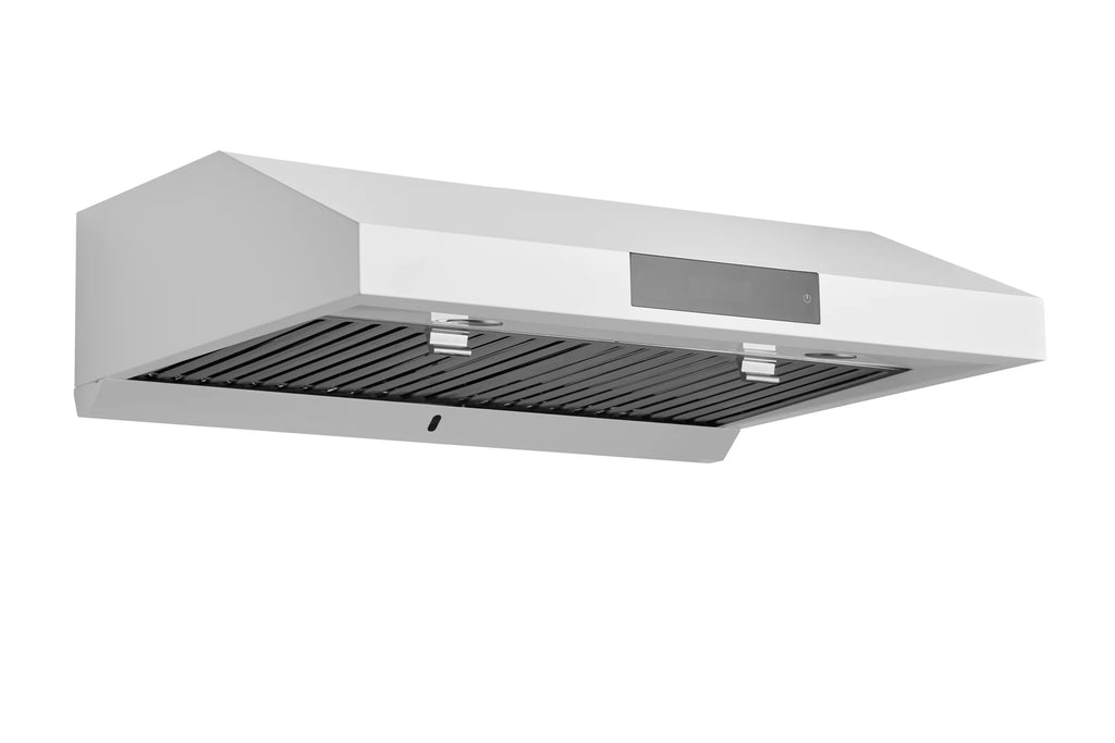 Hauslane | Chef Series PS18 30" Under Cabinet Range Hood, Matte White | 120V, Pro Performance, Touch Screen, LED Lamps, 3-Way Venting, Baffle Filters