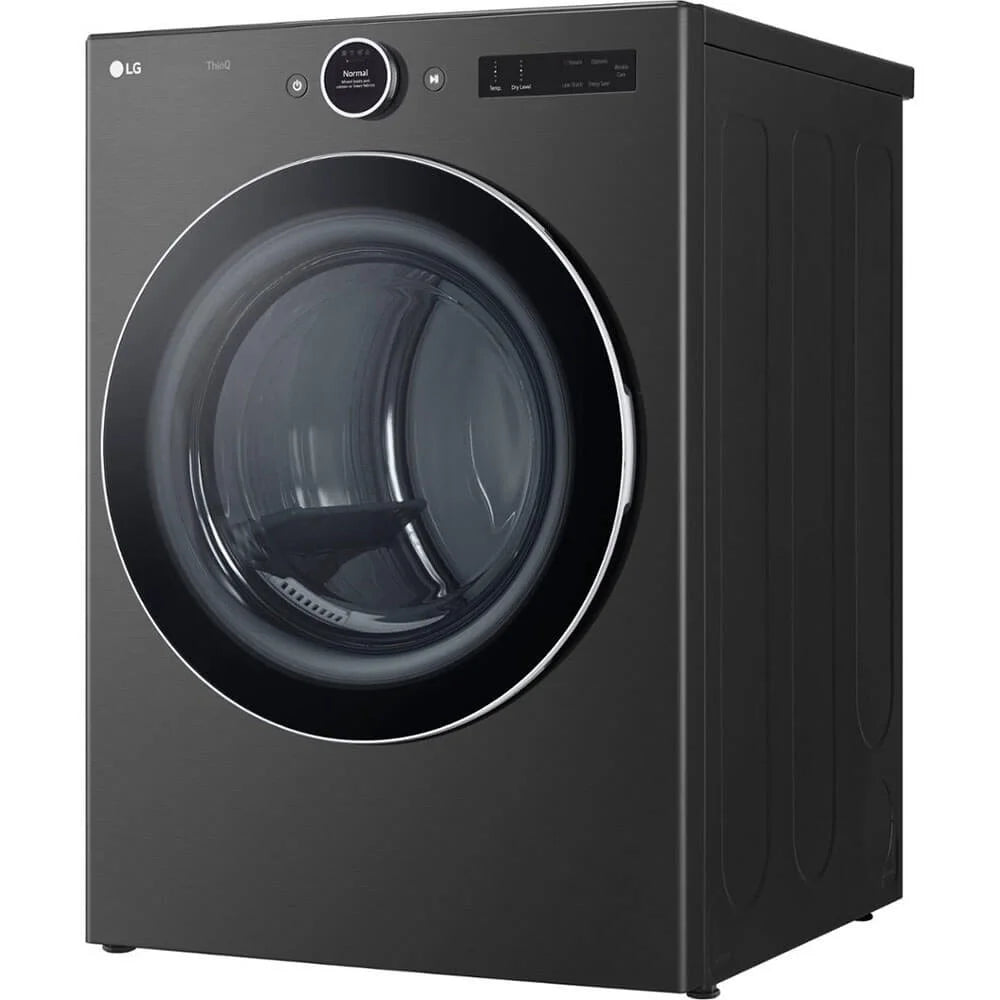 LG DLEX6700B 7.4 Cu. Ft. Black Steel Stackable Front Load Smart Electric Dryer with TurboSteam