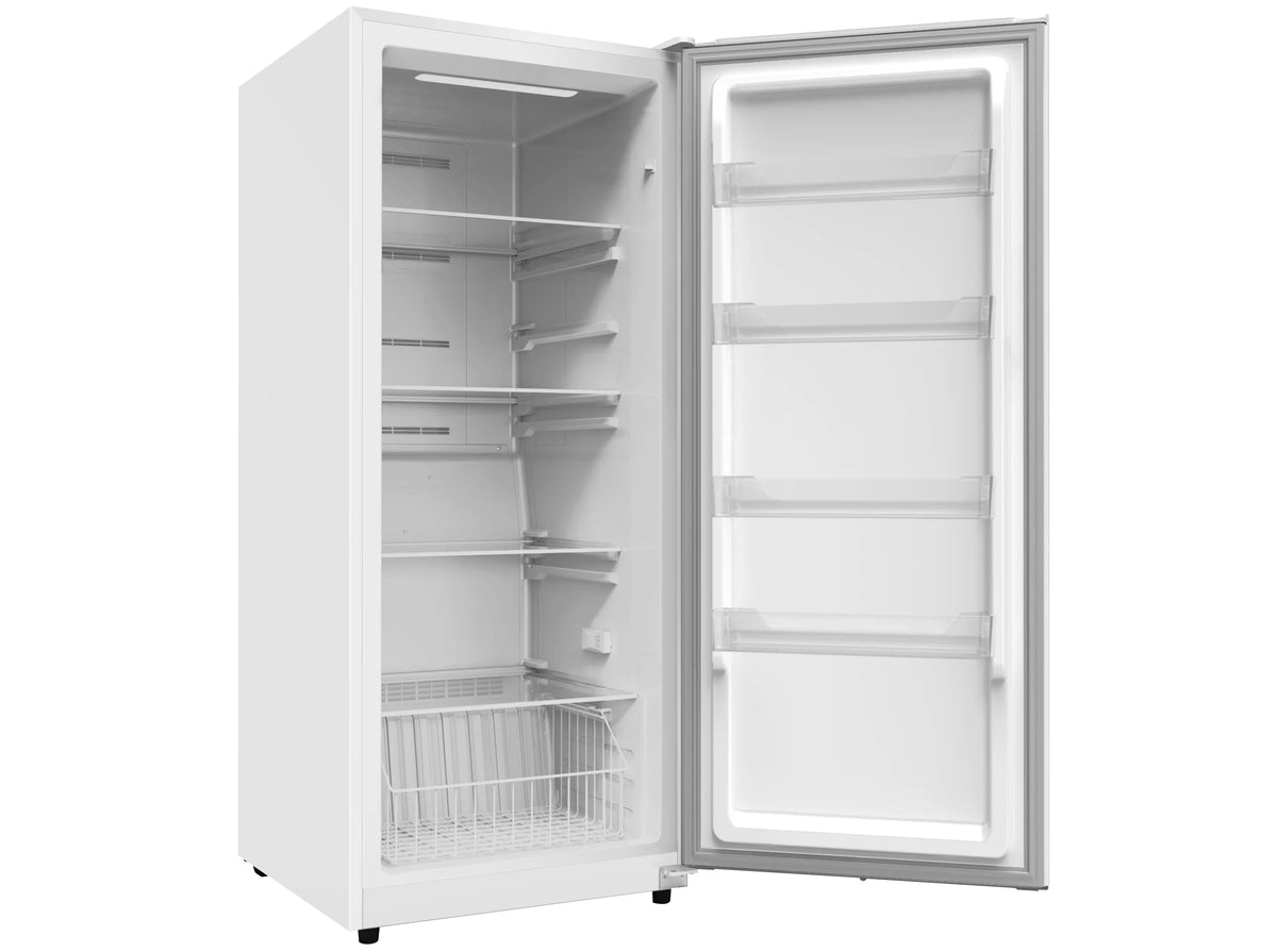 Hamilton Beach 17 cu. ft. Convertible Freezer Refrigerator, Upright Fridge Freezer with Electronic Temperature Control, Energy Efficient White Convertible Fridge - HBFRF1798, White