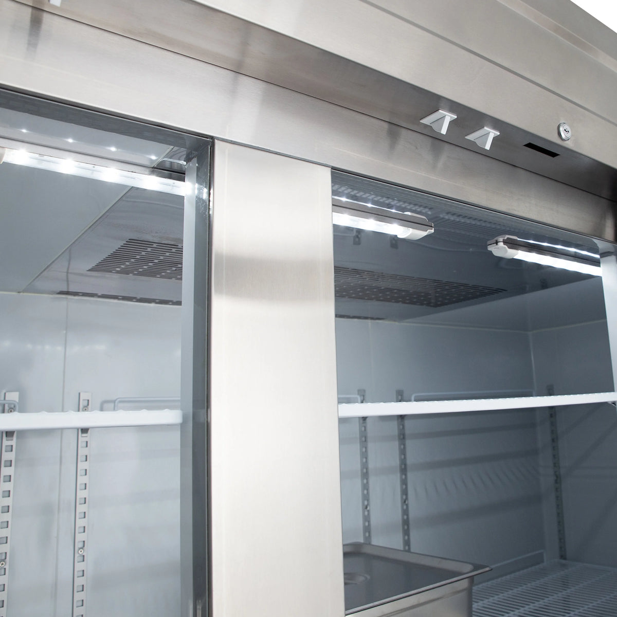 Maxx Cold V-Series 3 Door Reach-In Freezer, Bottom Mount, 81"W, 65 cu. ft. Storage Capacity, in Stainless Steel (MVF-72FDHC)