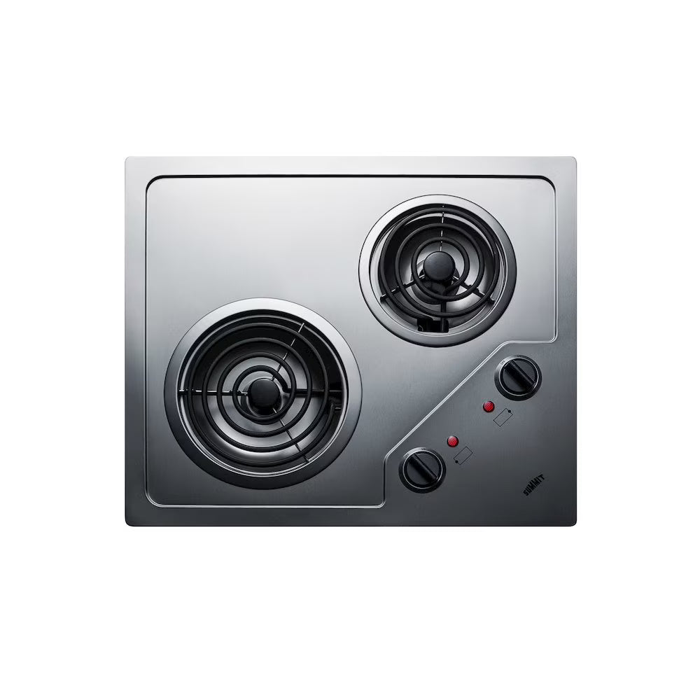 21" Wide 115V 2-Burner Coil Cooktop