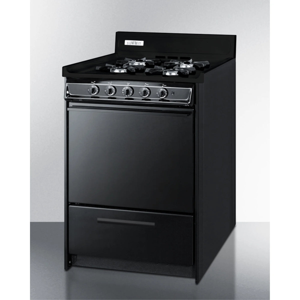 24" Wide Gas Range, Open Burners