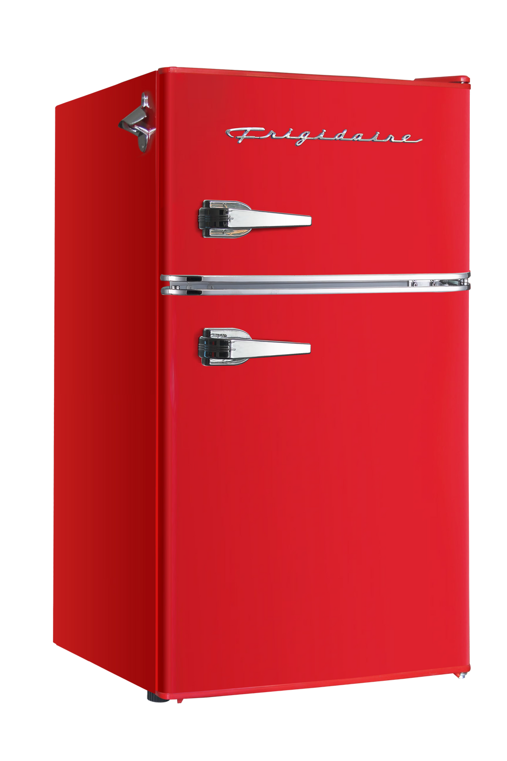 Frigidaire Retro 3.1 Cu ft Two Door Compact Refrigerator with Freezer, Red