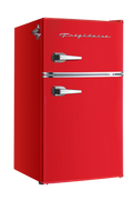 Frigidaire Retro 3.1 Cu ft Two Door Compact Refrigerator with Freezer, Red