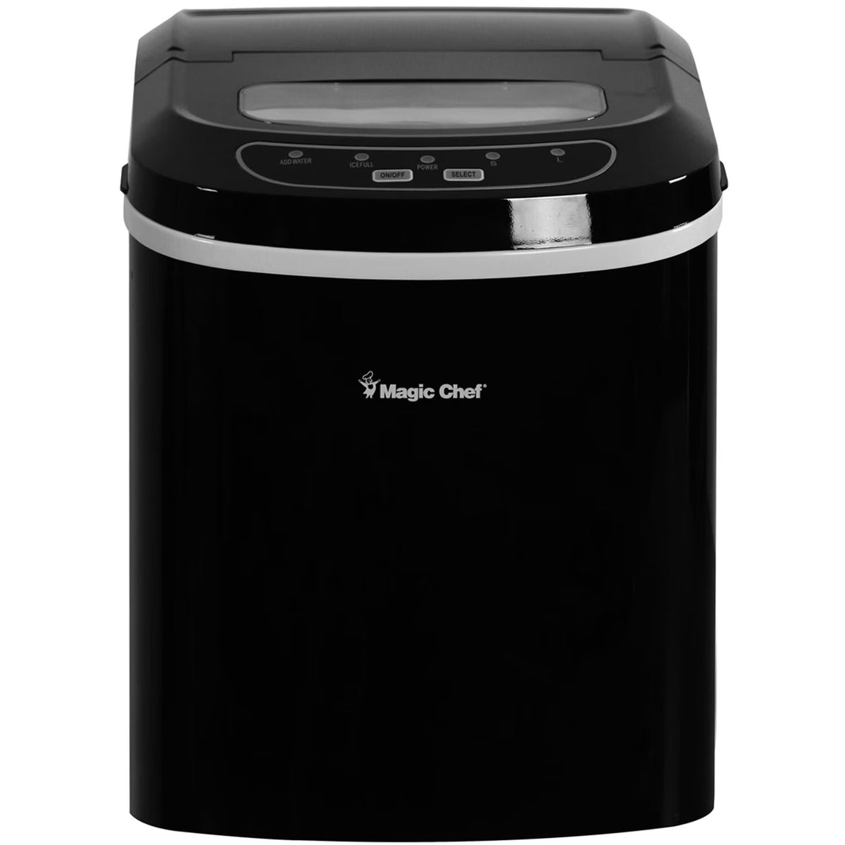 Magic Chef 27 lb. Capacity Portable Countertop Ice Maker, Black (Bullet Ice)