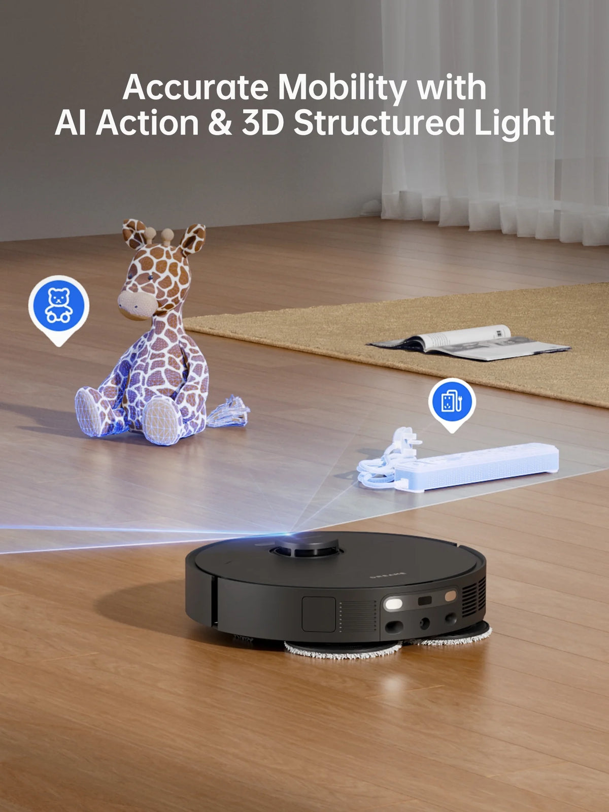 Dreame X30 Ultra Robot Vacuum, 8300Pa Suction, Self Cleaning with 140��F Water, Liftable Mop