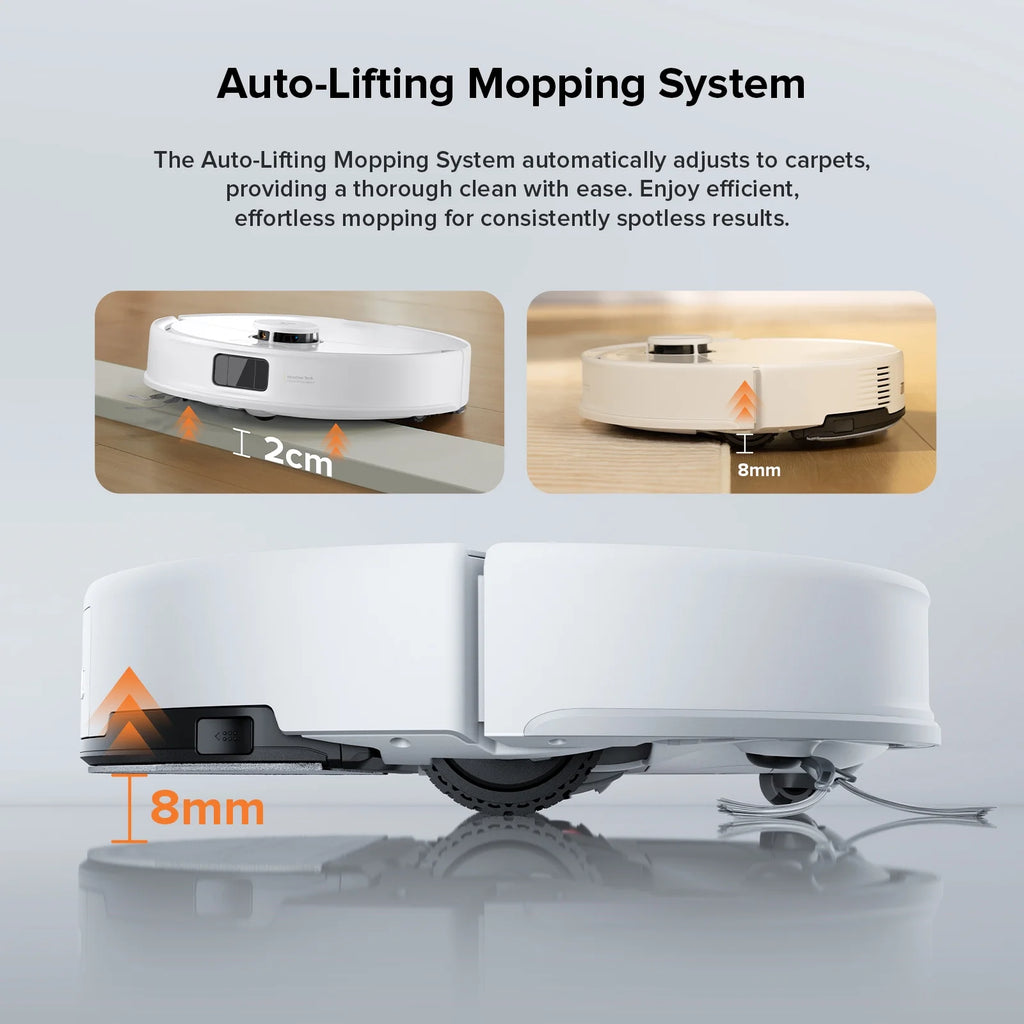Roborock Q10 X5 Robot Vacuum and Mop Combo, 10,000 Pa Suction, Auto Mop Lifting, Reactive Tech Obstacle Avoidance, PreciSense LiDAR