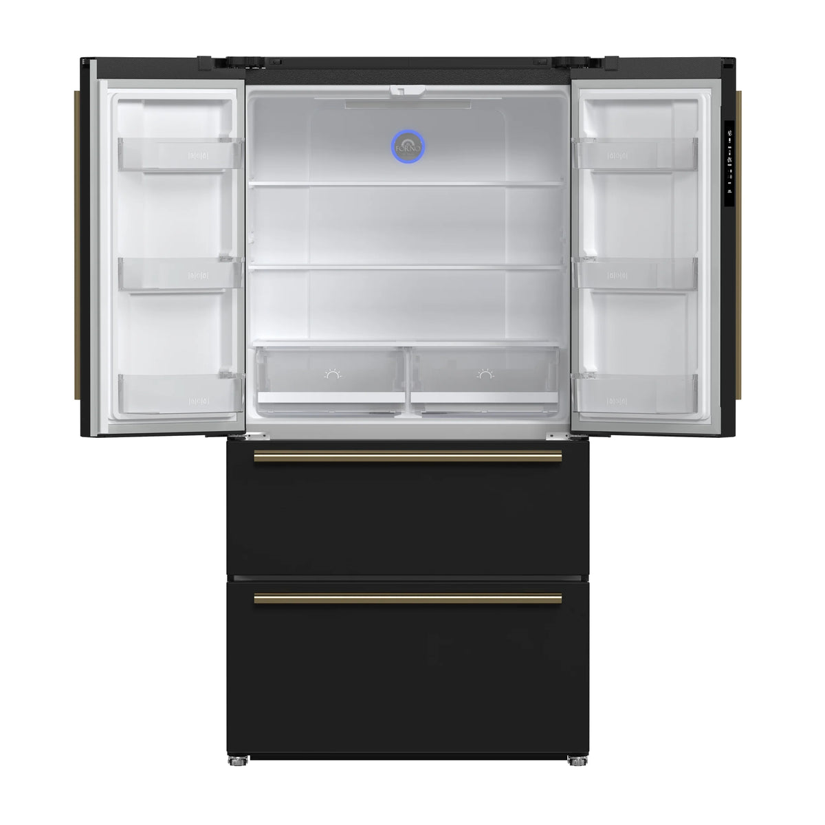 Forno Espresso Moena 36-inch French Door Refrigerator in Black, 19.2 Cu.ft