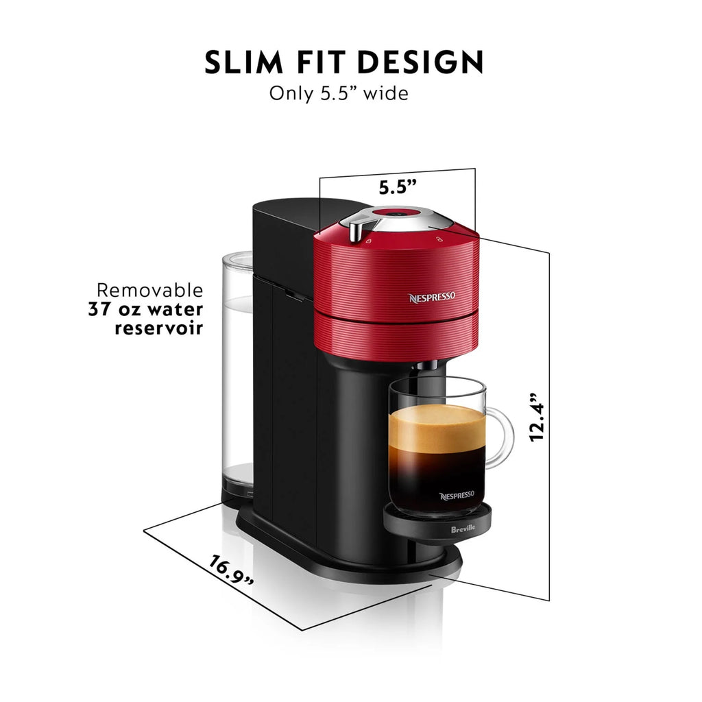 Breville Vertuo Next Coffee and Espresso Maker in Light Gray plus Aeroccino3 Milk Frother in Black