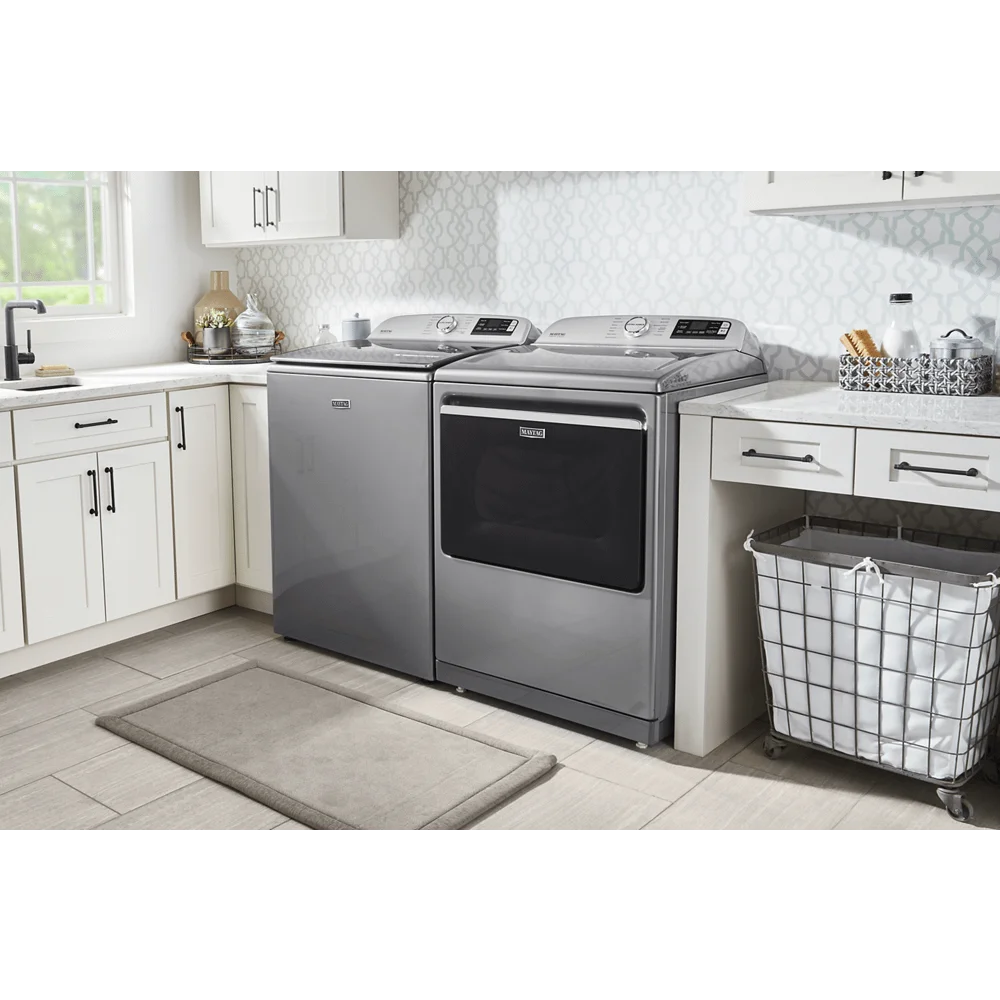 Maytag Med7230h 27" Wide 7.4 Cu. Ft. Energy Star Rated Electric Dryer - Metallic Slate