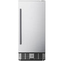 Simzlife 15 in. Single Zone 130-Cans Built-in Beverage Refrigerator Cooler Fridge in Silver Stainless Steel, with Auto LED Lights