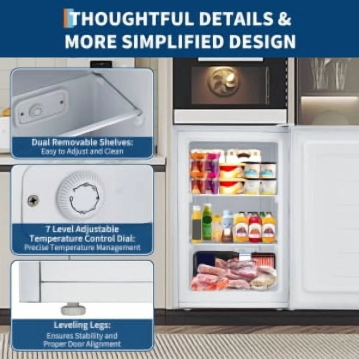 Studyset 3.0 Cu.Ft Upright Freezer with Reversible Door - Compact Single Door Freezer for Apartments/Dorms/Office/Garage, Ultra-Quiet, Space-Saving Design, White