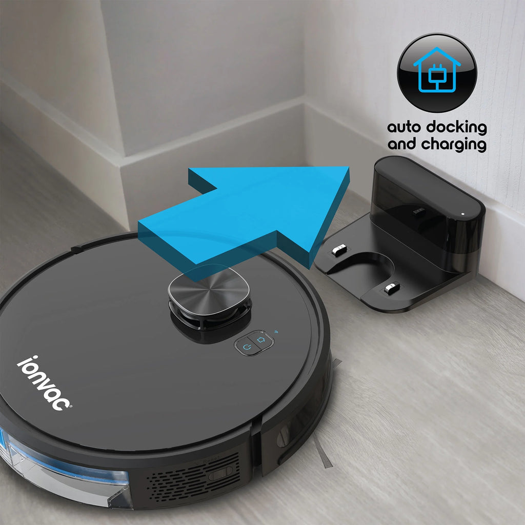 Ionvac OptiMax Robovac, Laser Mapping Robot Vacuum Cleaner with Wi-Fi, New