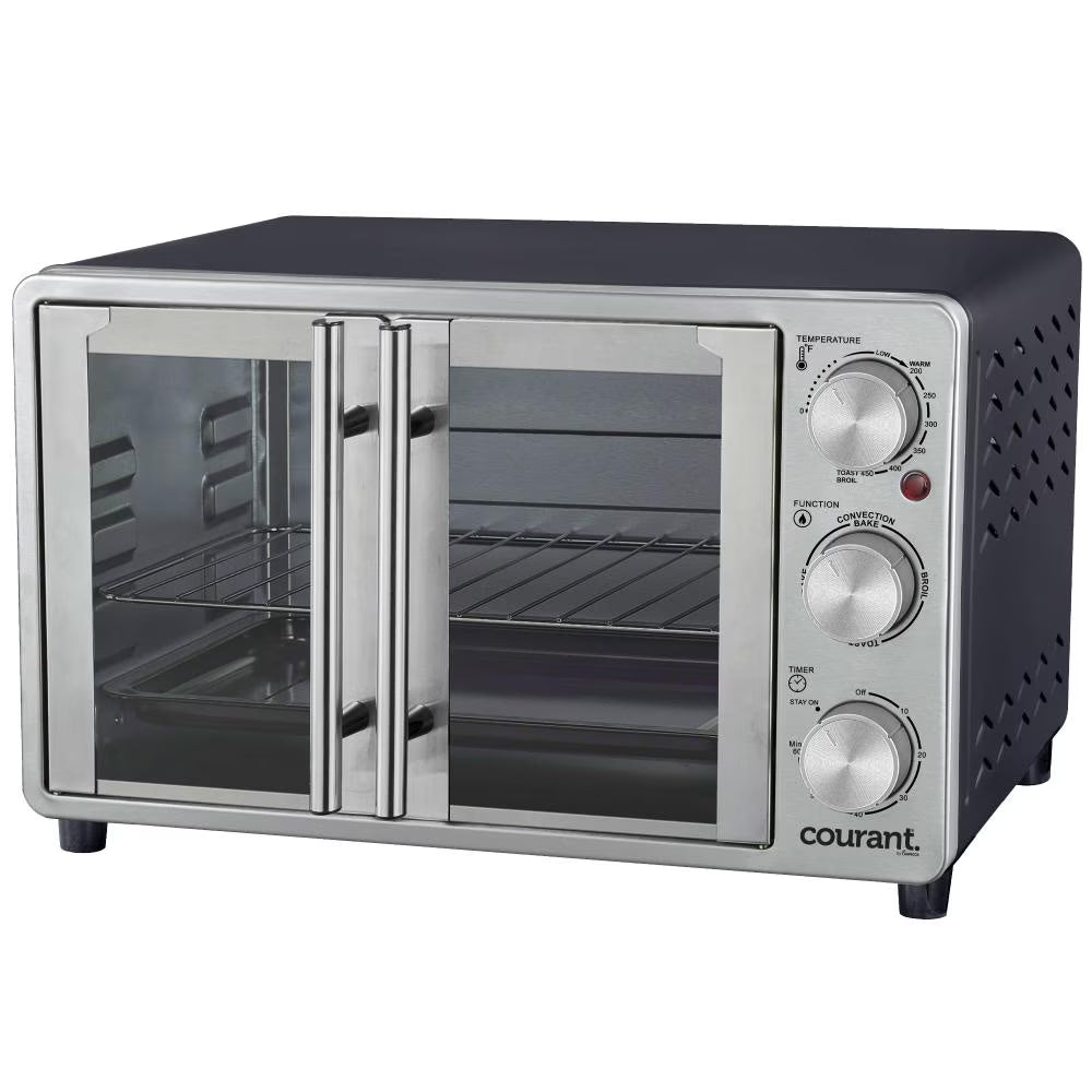 Courant French Door Convection Toaster Oven & Broiler, Fits 9x13���� Stainless Steel