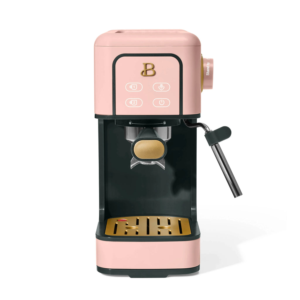 Beautiful Slim Espresso Machine with 20-Bar Pressure, Black Sesame by Drew Barrymore