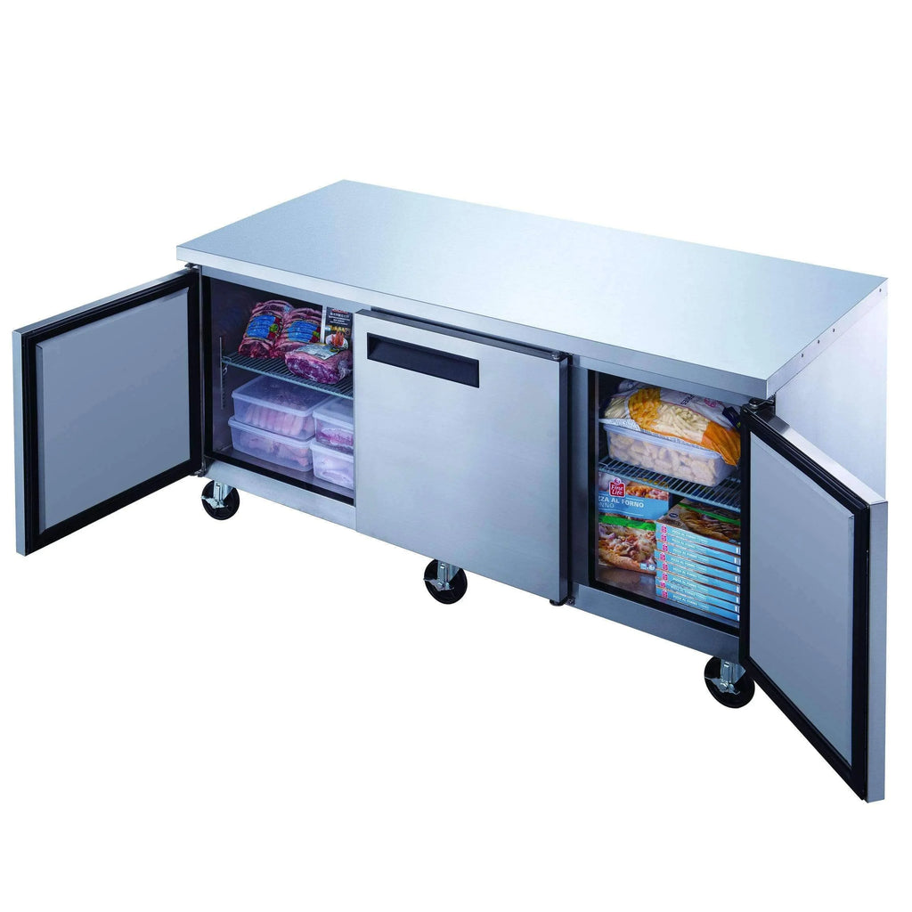 Dukers DUC72F 7225 in Undercounter Commercial Freezer, Stainless Steel