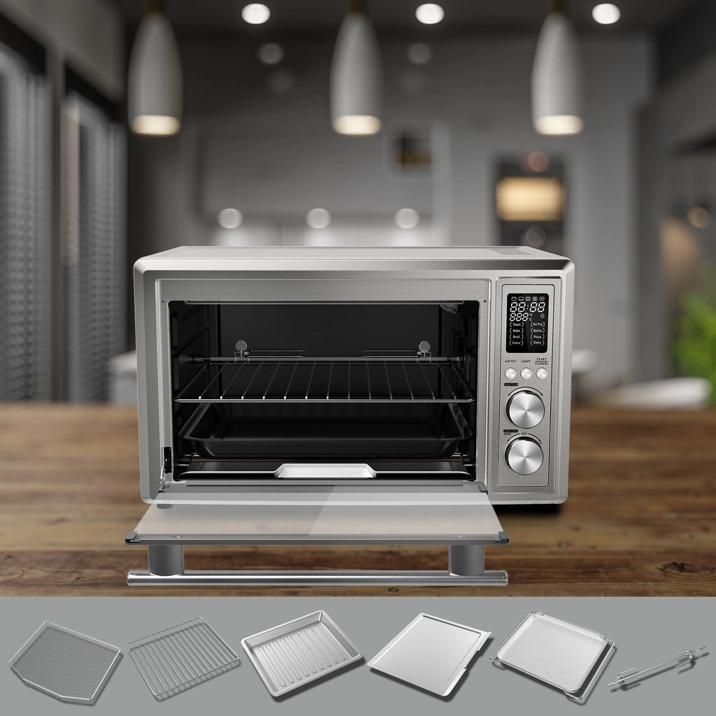 Galanz GT12SSDAN18 1.1 Cu.Ft. Digital Toaster Oven with Air Fry, Stainless Steel