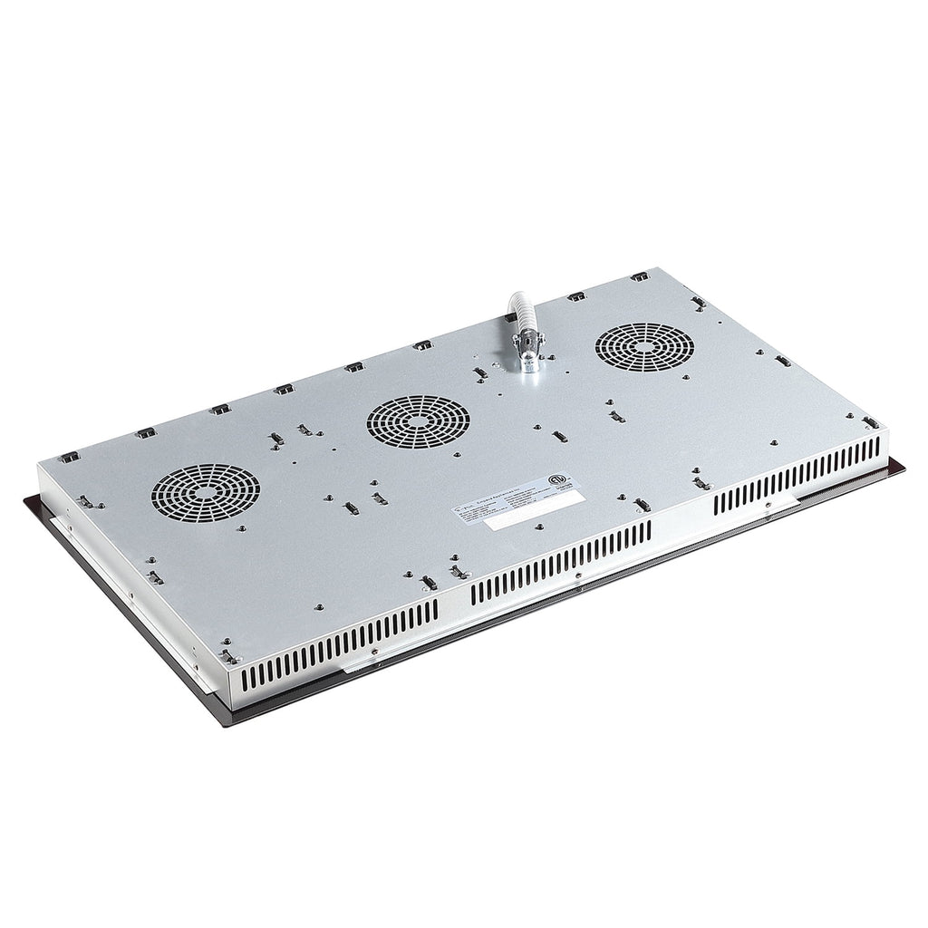 Built-In 36-in 5 Elements Black Induction Cooktop Including Bridge Element