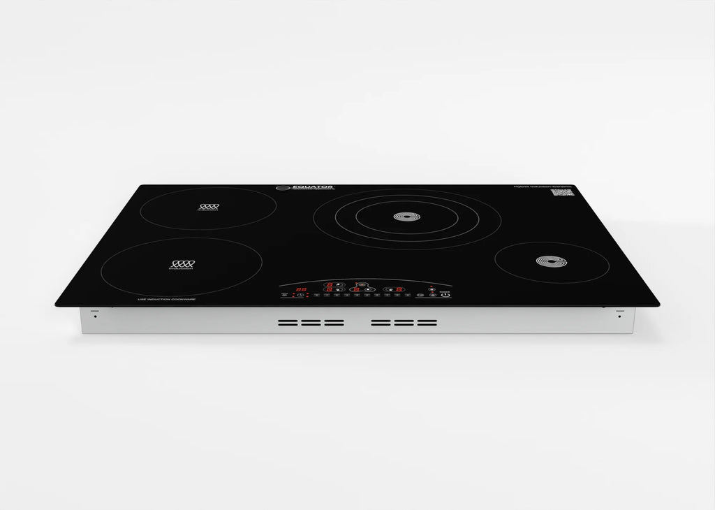 Equator 30" Electric Hybrid CERAMIC-INDUCTION 4 Burner Cooktop 9 Power 220V
