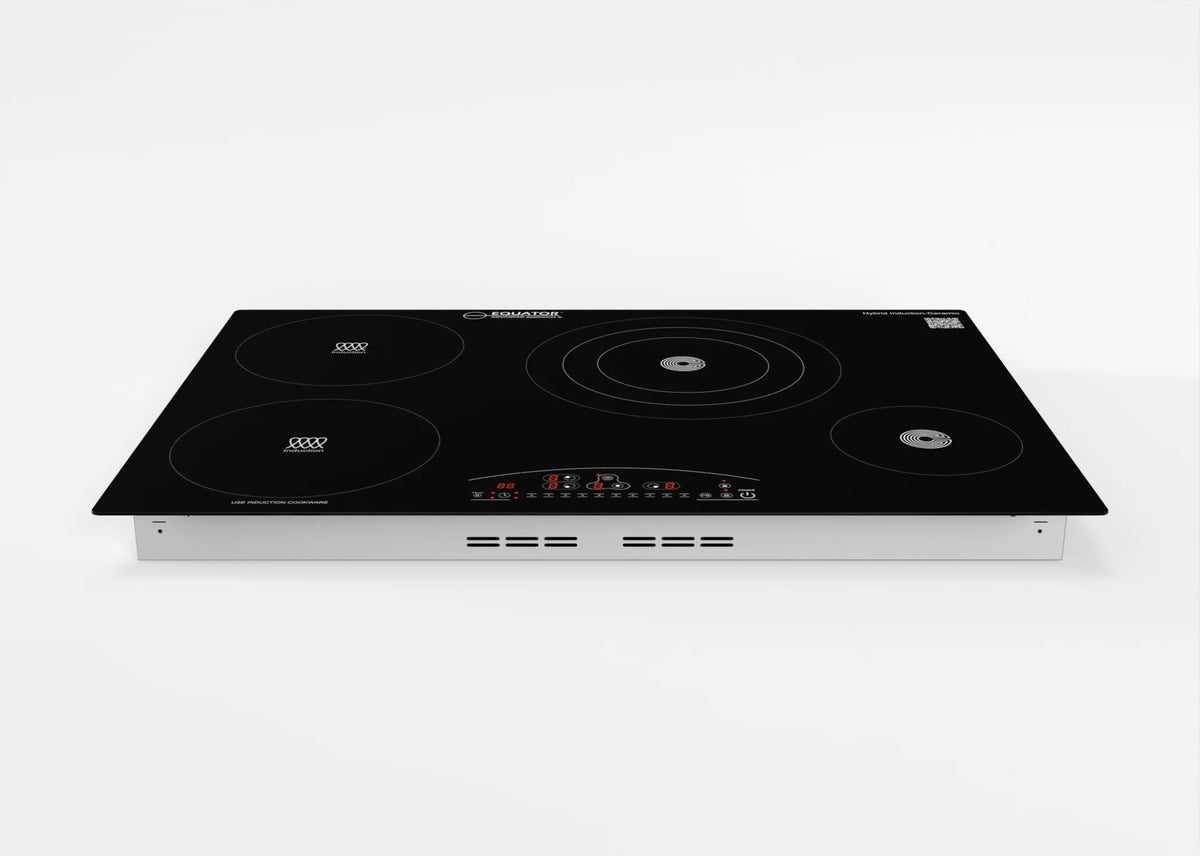 Equator 30" Electric Hybrid CERAMIC-INDUCTION 4 Burner Cooktop 9 Power 220V