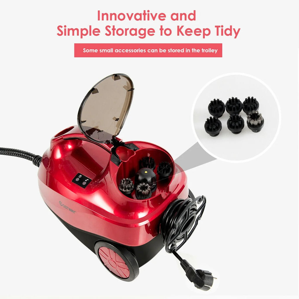 Costway 2000W Heavy Duty Steam Cleaner Mop Multi-Purpose W/19 Accessories 4.0 Bar 1.5L