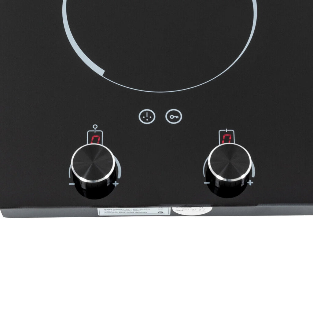 2100W Electric Induction Cooktop Stove Top 2-Burner Touch Control + Child Lock