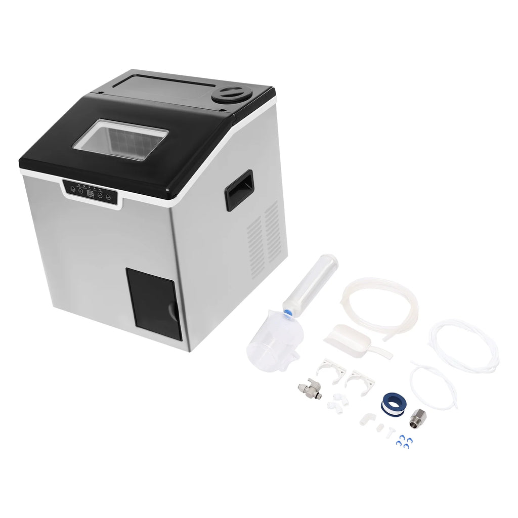 Corded Electric Ice Cube Maker, Tabletop Ice Maker, Crushed Ice and Ice Cube Maker ZBS-20 with LCD Display