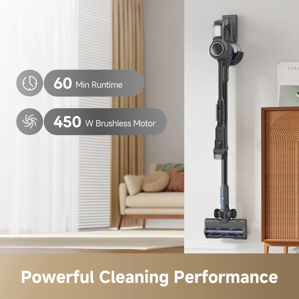 dreame U10 Cordless Stick Vacuum 100AW Suction Power 40-Minute Runtime LED Light
