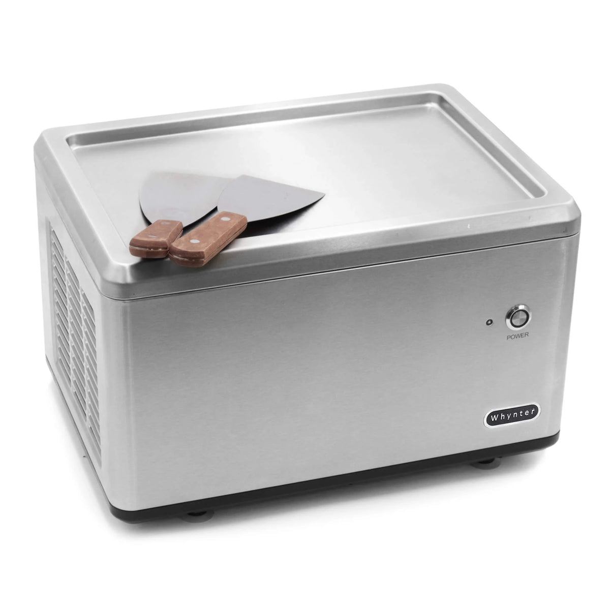 Whynter ICR-300SS Portable Instant Automatic Compressor Ice Cream Maker Frozen Pan Roller in Stainless Steel