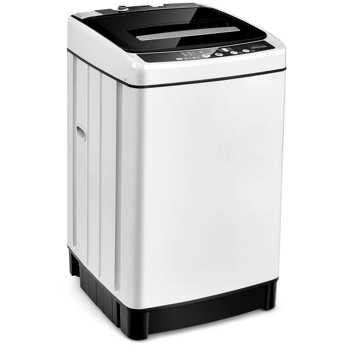 Gymax Capacity 11 lbs. Compact Full-automatic Washing Machine Laundry Washer, White