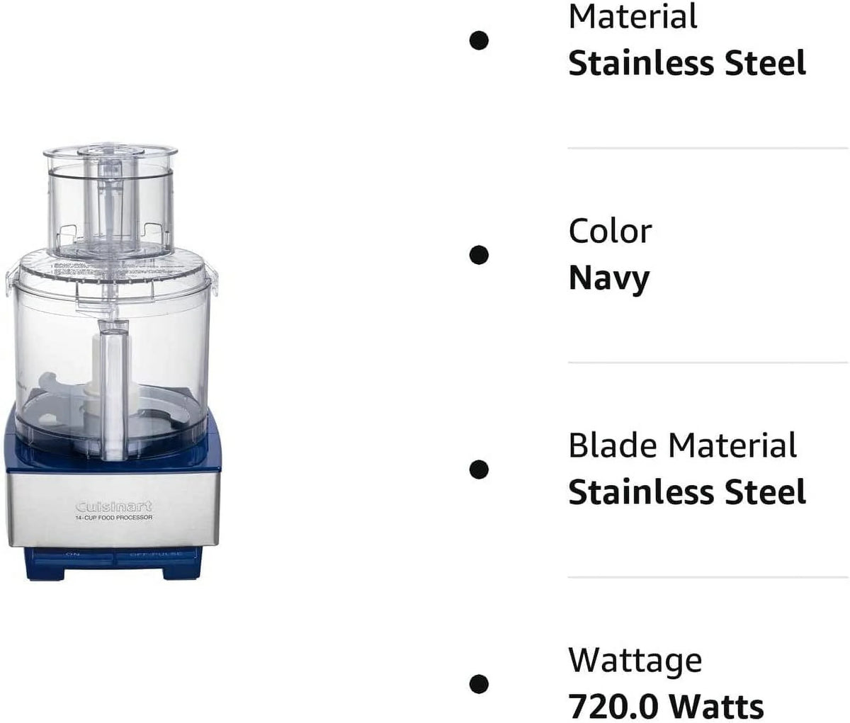 Cuisinart 14BCNYCB 14-Cup Food Processor, Navy