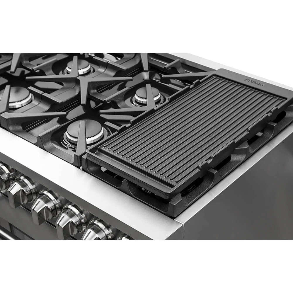 Forno FFSGS612548 48 inch Cossato Stainless Duel Fuel Electric Oven & Gas Surface Range