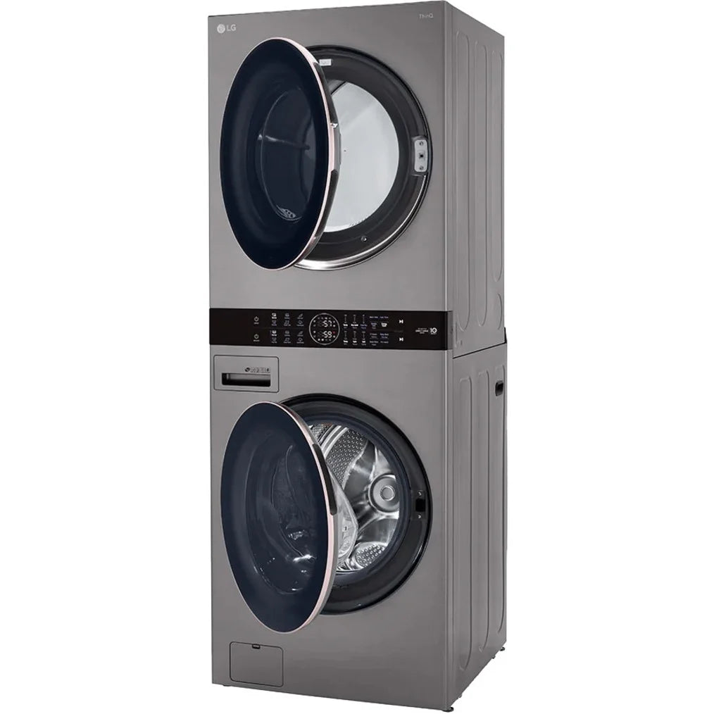 LG WKE100HVA 4.5/7.4 Cu. Ft. Smart Front Load WashTower - Graphite Steel