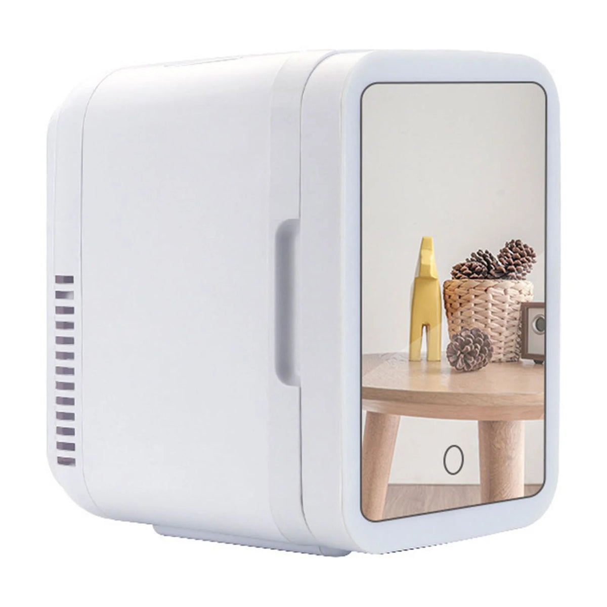 tzyudk White Mini Refrigerator 4L Quiet Heating Freezing Portable Compact Fridge For Home Car Student Dormitory Us Plug 110V Affordable Useful Plastic